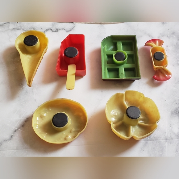 Vintage 1980s Ice Cream Candy Chocolate Sweets Kitchen Magnets - Picture 2 of 7